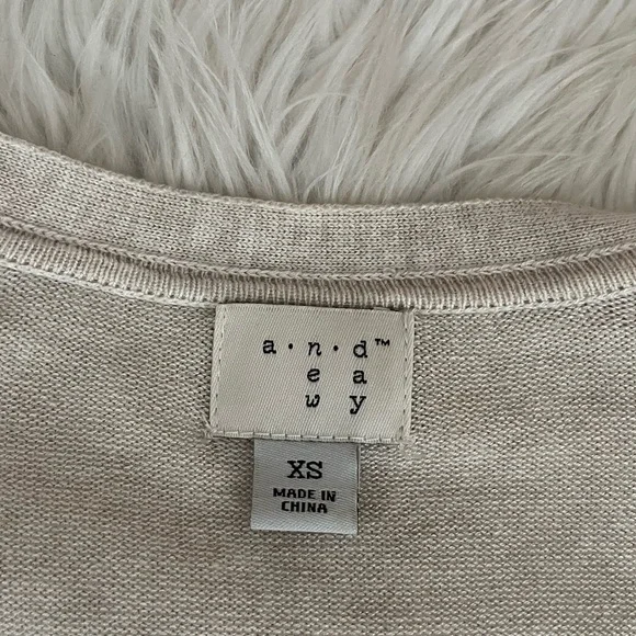 {A New Day} Duster Cardigan Sweater in Oatmeal - Womens XS - Picture 7 of 8
